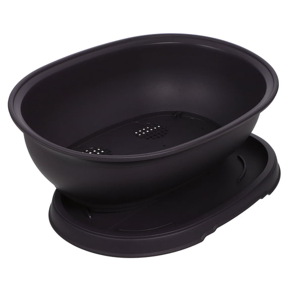 ETHZZLE 1Set Elegant Dark Brown Plastic Plant Pot for Home and Balcony