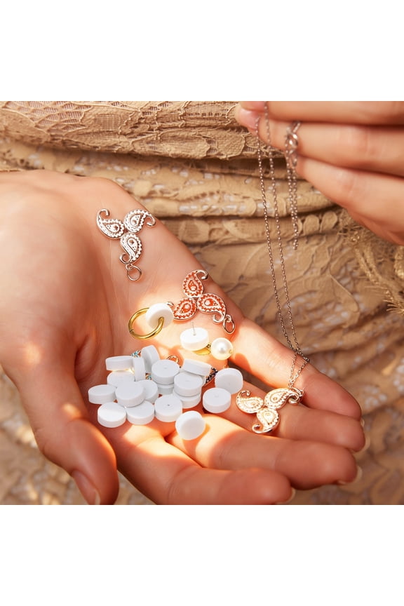 1000Pcs Clip On Earring Pads Comfortable Wear Foam White for Everyday Use and Jewelry Enthusiasts