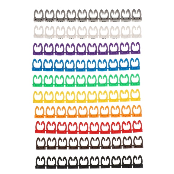 ETHZZLE 100Pcs Assorted Color Cable Tags for Wire Identifier Easy Install and Reusable