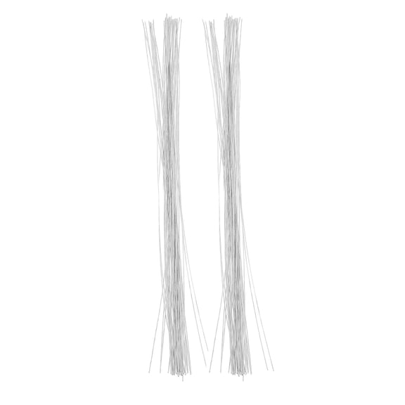 ETHZZLE 100Pcs Durable White Floral Wire Stems Flexible Flower Rods for Home and Party Decor
