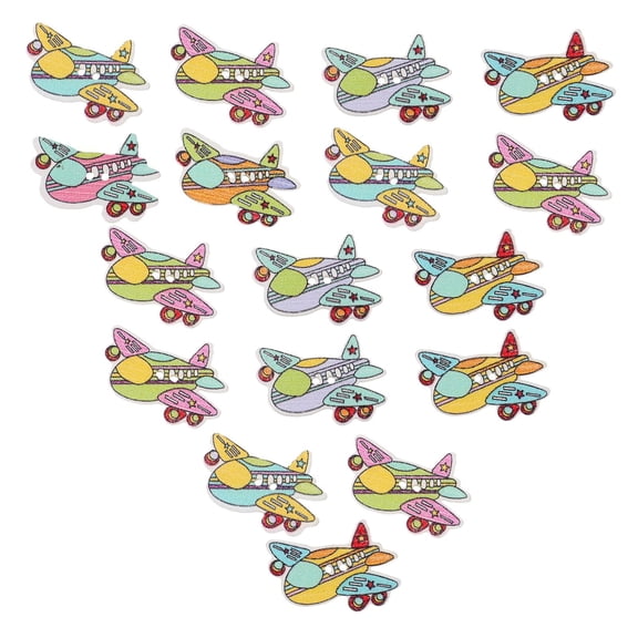 ETHZZLE 100Pcs Decorative Buttons for Craft Wood Assorted Color for Artists and DIY Artwork