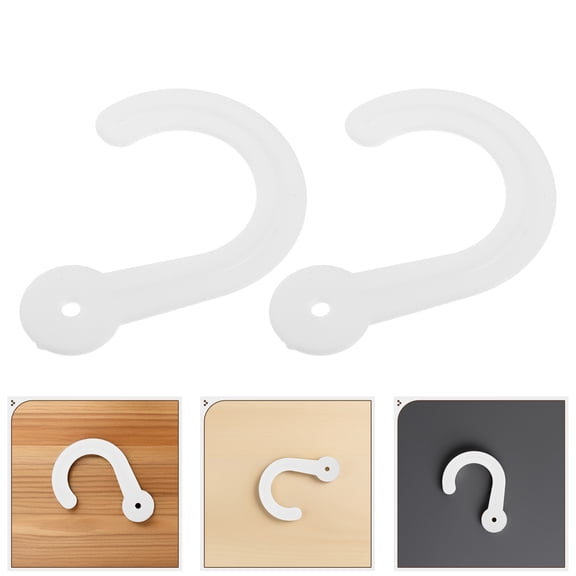 ETHZZLE 100Pcs Plastic Neck Tie Hangers for Closet Coat Hooks and Fabric Sample Hanging White