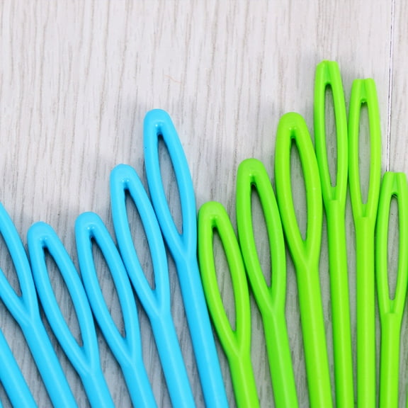 ETHZZLE 100Pcs Plastic Needles for Sewing Assorted Colors Large Hole Design for Easy Weaving Use