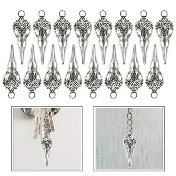 ETHZZLE bulk skull charms Jewelry Components Silver 100Pcs