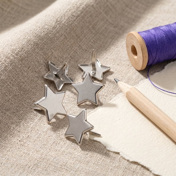 ETHZZLE 100-Pack Small Iron Decorative Brads for Paper Crafts, Scrapbooking, Projects and Card Making