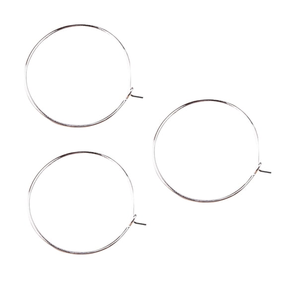 ETHZZLE 100Pcs Plated Silver Plated Wine Glass Charm Rings for Parties Weddings and Celebrations