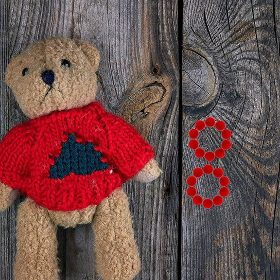 ETHZZLE 100Pcs Red Fuzzy Pom Poms for DIY Craft Projects Versatile Polyester Material