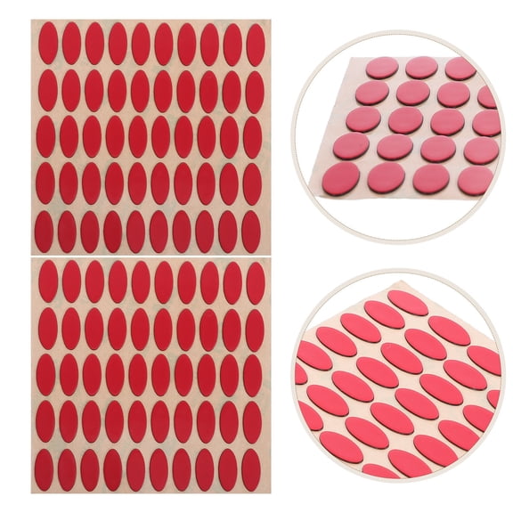 ETHZZLE 100Pcs Red Universal Mouse Skates with Effortless Installation and Low Friction Surface for Gaming Performance