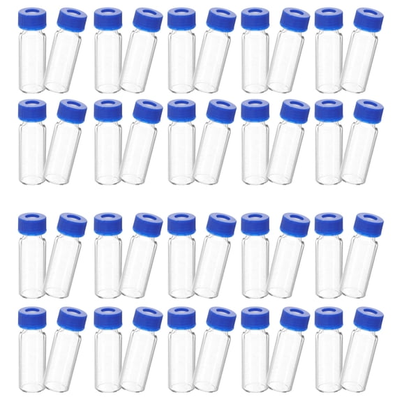 ETHZZLE 100Pcs Clear Glass Vials with Caps for Storage Small Glass Bottles with Tight Seal for Samples