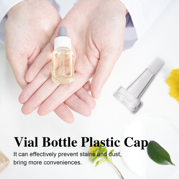 ETHZZLE Transparent Plastic Essence Bottle Cap for Liquid Bottles, Leak-Proof and Easy to Carry