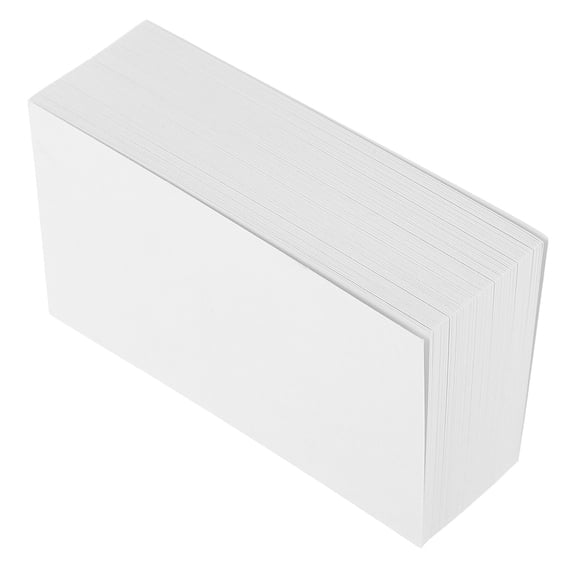ETHZZLE 100Pcs White Flashcards Blank Paper Compact Size for Easy Carrying and Study Organization