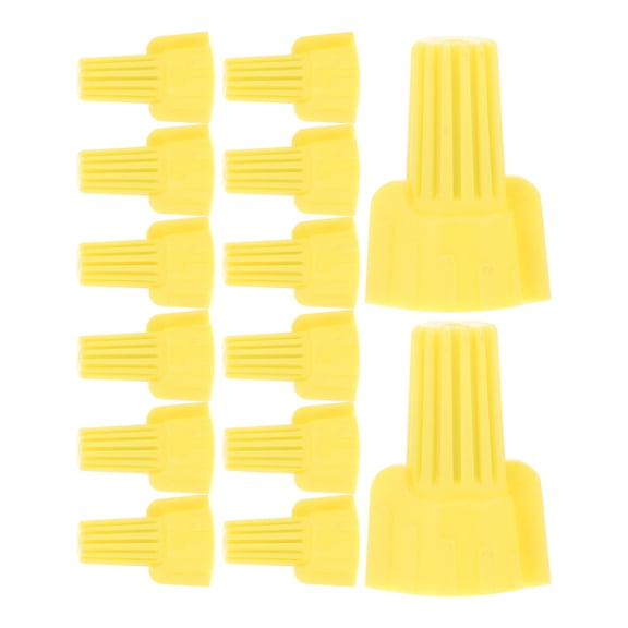 ETHZZLE 100Pcs Yellow Wire Connector Nuts Made from Durable PP for Fast Electrical Wiring