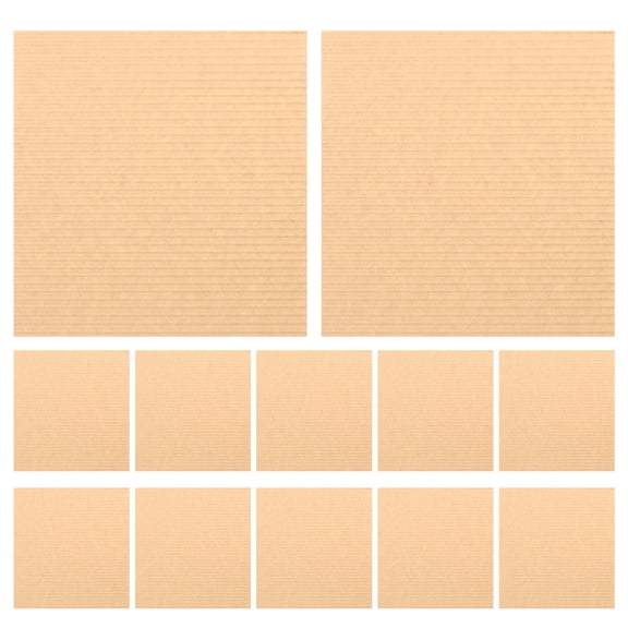 ETHZZLE 100pcs Pizza Paper Placemat Oil Proof Light Brown Corrugated Paper for Pizzerias