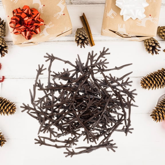 ETHZZLE Snowman Hand Antler Shaped 100Pcs Plastic Branches for Christmas Diy Accessories