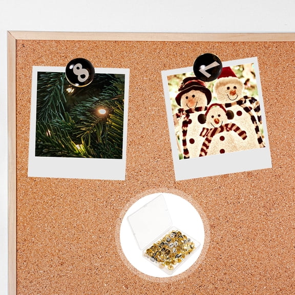 ETHZZLE 104Pcs Black Multi Function Push Pins for Office Home Bulletin Board Map Marking