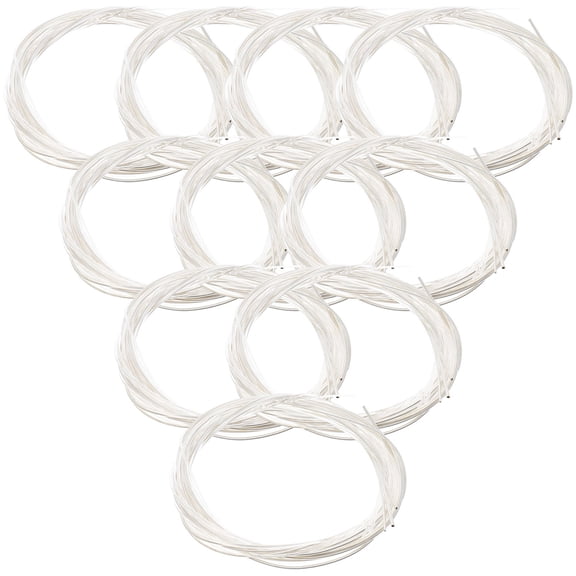 ETHZZLE 10Packs Replacement Guitar Strings Nylon Core Acoustic Folk Guitar String Set White