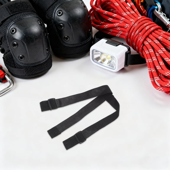 ETHZZLE 10Pcs Adjustable Elastic Headlamp Straps Replacement Bands for Work Black Comfortable Fit