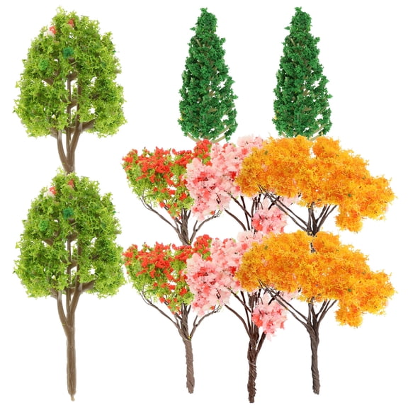 ETHZZLE Plastic Simulation Tree Model Set for Train Scenery and Landscape Decor
