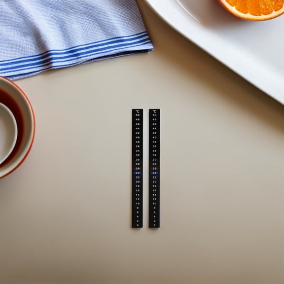 ETHZZLE 10Pcs Black Self Adhesive Fermentation Temperature Strip for Glass Carboy Yogurt and Sauerkraut