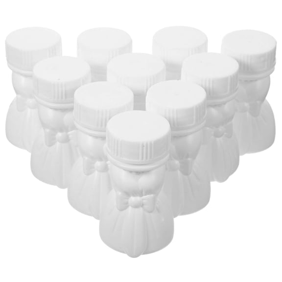 ETHZZLE 10Pcs Bubbles Party Favors Wedding Bubble Container Plastic White Decorative