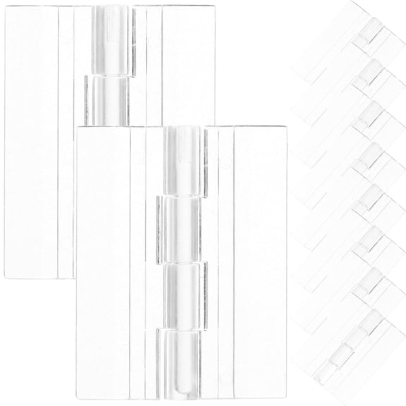 ETHZZLE 10Pcs Transparent Acrylic Hinges Folding Design for Aquarium Lid and Cabinet