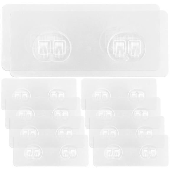 ETHZZLE 10Pcs Shower Organizer Hooks Non Marking Adhesive for Bathroom Use