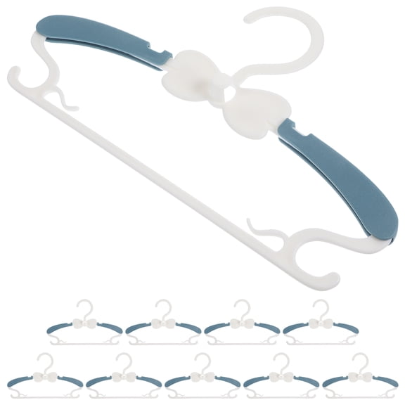 ETHZZLE Child Coat Hangers Hanger Blue Telescopic 10Pcs