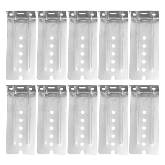 ETHZZLE 10Pcs Cold Rolled Steel Drawer Slide Mounting Brackets for Secure Cabinet Drawer Support