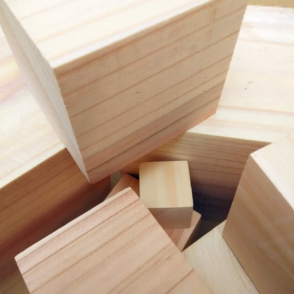 ETHZZLE 10Pcs Craft Wood Pieces Pine Wood Blocks Smooth Surface for Decorating and Drawing