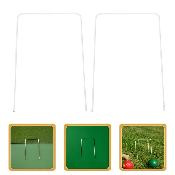 ETHZZLE Croquet Gateball Accessory White Iron for Outdoor Croquet Game and Family Fun