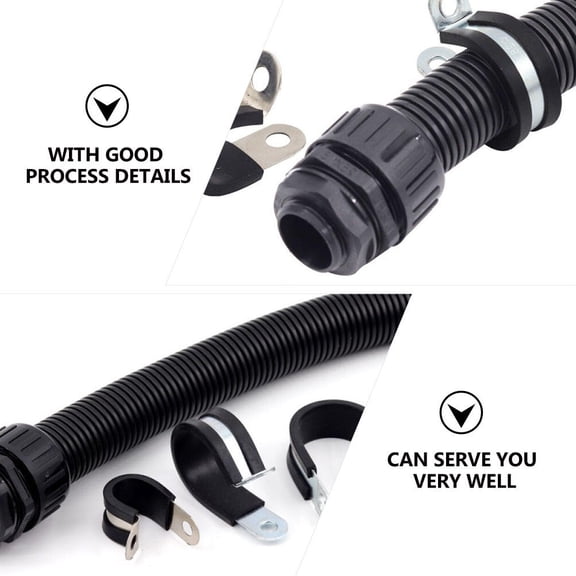 ETHZZLE 10Pcs Stainless Steel Cable Clamps with Rubber Cushion for Pipe Protection