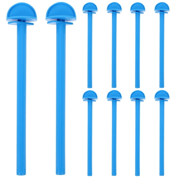 ETHZZLE 10Pcs Green Plastic Bird Perch Stand with Textured Surface for Cage Accessories and Pet Exercise