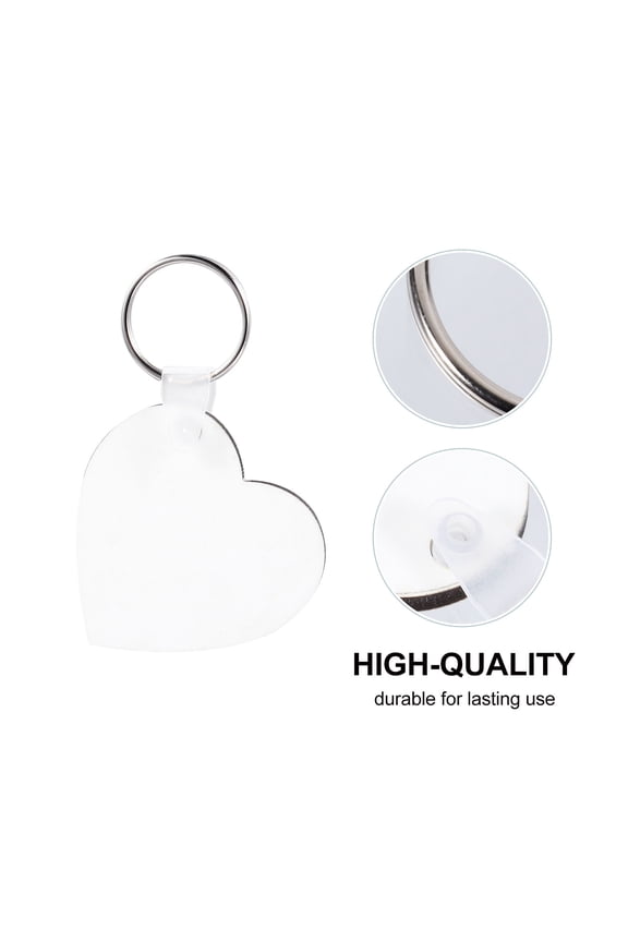 10Pcs Shape Sublimation Blank Keychains for DIY Craft and Heat Transfer