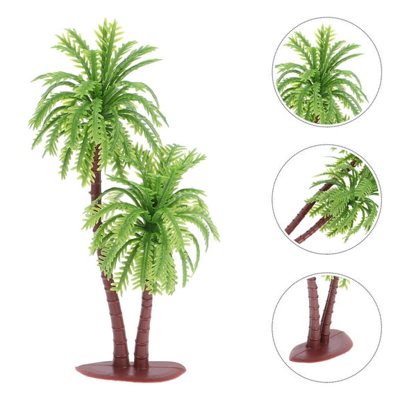 ETHZZLE 10Pcs Fake Palm Tree Plastic Model for Indoor Photography and Decoration
