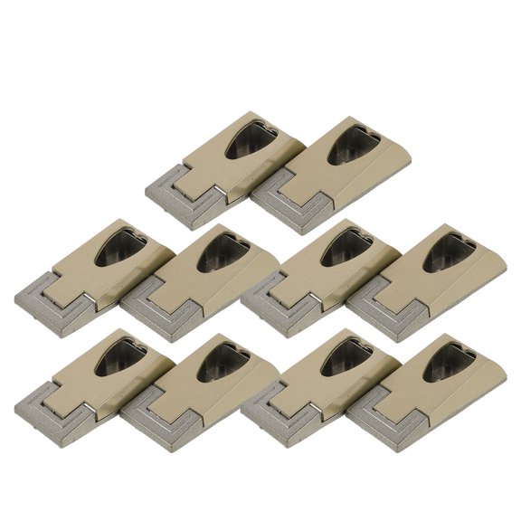 ETHZZLE 10Pcs Khaki Closet Rod Support Bracket Metal Heart Shaped Design for Home Wardrobe Organization