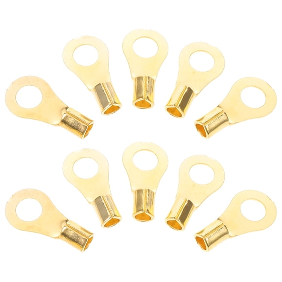 ETHZZLE Audio Wire Harness Adapter Speaker Terminal Connector Golden For DIY Users 10pcs