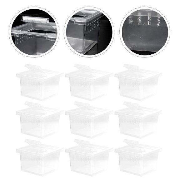 Frog Pvc Kit ETHZZLE 10Pcs PVC Enclosure for Reptiles Transparent Feeding Box ...