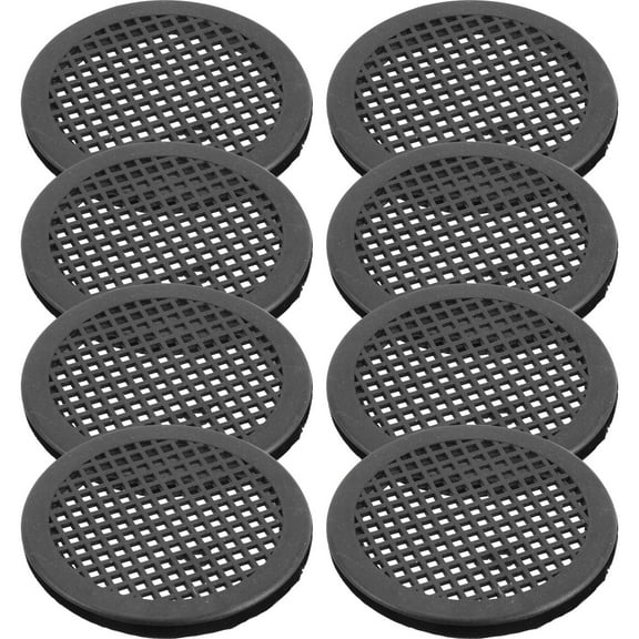 ETHZZLE 10Pcs Black Plastic Soffit Vent Covers Round Vent Plugs for Cabinet Ventilation