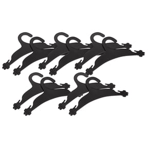 ETHZZLE 10Pcs Pet Coat Hanger Black Plastic Claw Style for Home Perfect Windproof Non Slipping Design