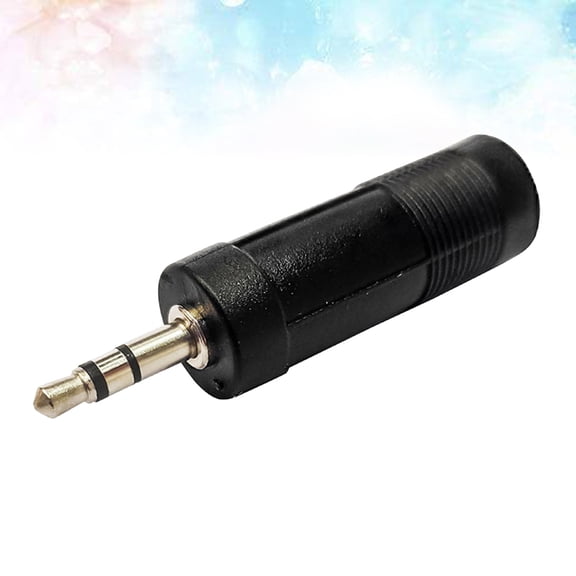 ETHZZLE 10Pcs Portable Audio Adapter 35Mm to 65Mm Black Made of Source Material for Home Theater Use
