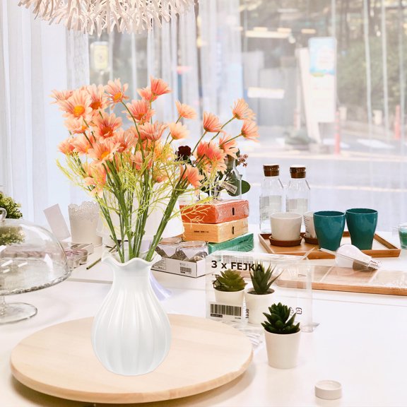 ETHZZLE 10Pcs Artificial Daisy Bouquet Light Green Decorative Floral Arrangement for Home Party