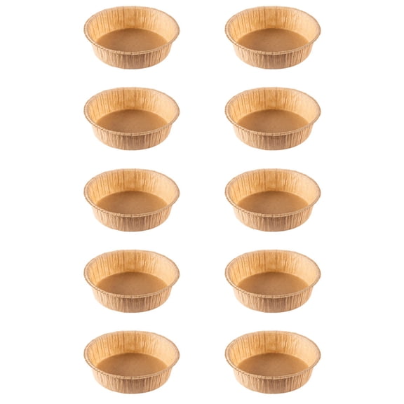 ETHZZLE 10pcs Disposable Paper Baking Loaf Pans Golden Non-stick for Event Planners