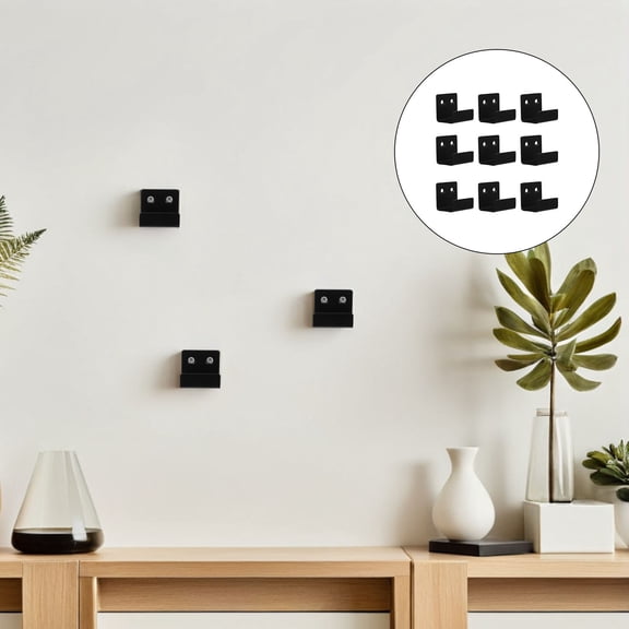ETHZZLE 10Pcs Robust Stainless Steel Mirror Mount Brackets for Ceramic Tile No Drill Installation