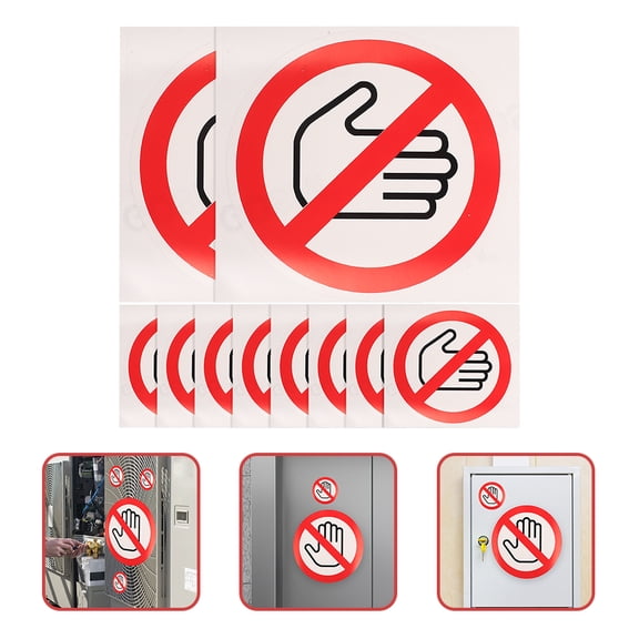 ETHZZLE Safety Warning Sticker Multi Adhesive Decal for Accident Prevention