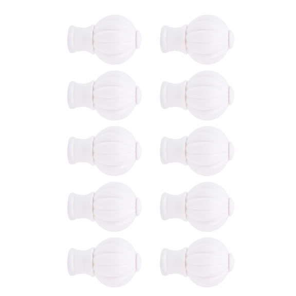 ETHZZLE 10Pcs White Window Curtain Rod Finials Decorative Accessories for Home