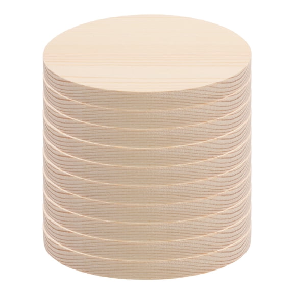 ETHZZLE 10Pcs Wooden Slices For Crafts Diy Craft Kits Beige Round For Kids And Girls Holiday Decorations