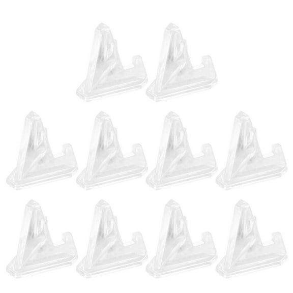 ETHZZLE 10Pcs Premium Acrylic Badge Display Holders Storage Racks for Tabletop Display