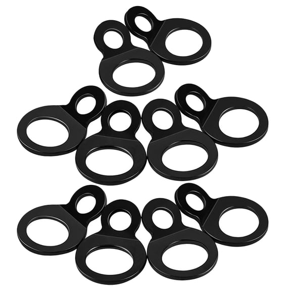 ETHZZLE 10Pcs Trailer Tie Down Anchor Hooks Heavy Duty Black Metal for Car Truck Cargo Securing