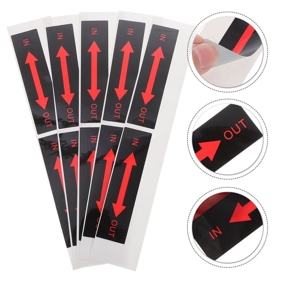 ETHZZLE 10Pcs Window Warning Signs Safety Warning Decals Paper Black Indoor Outdoor