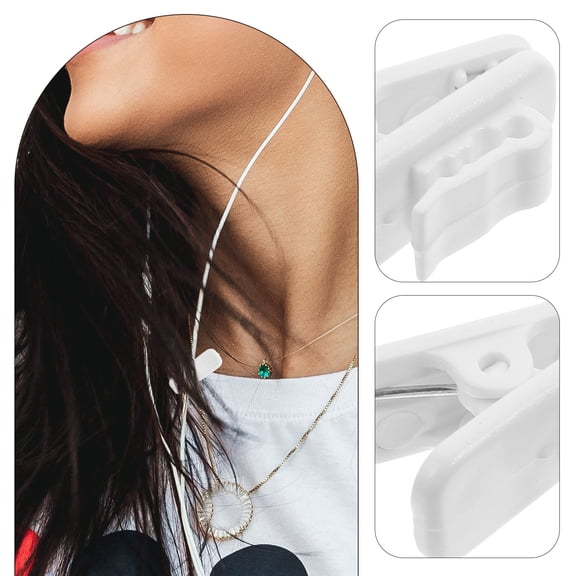 ETHZZLE 10Pcs White Multipurpose Cable Clips for Headset Wire and Microphone Cord